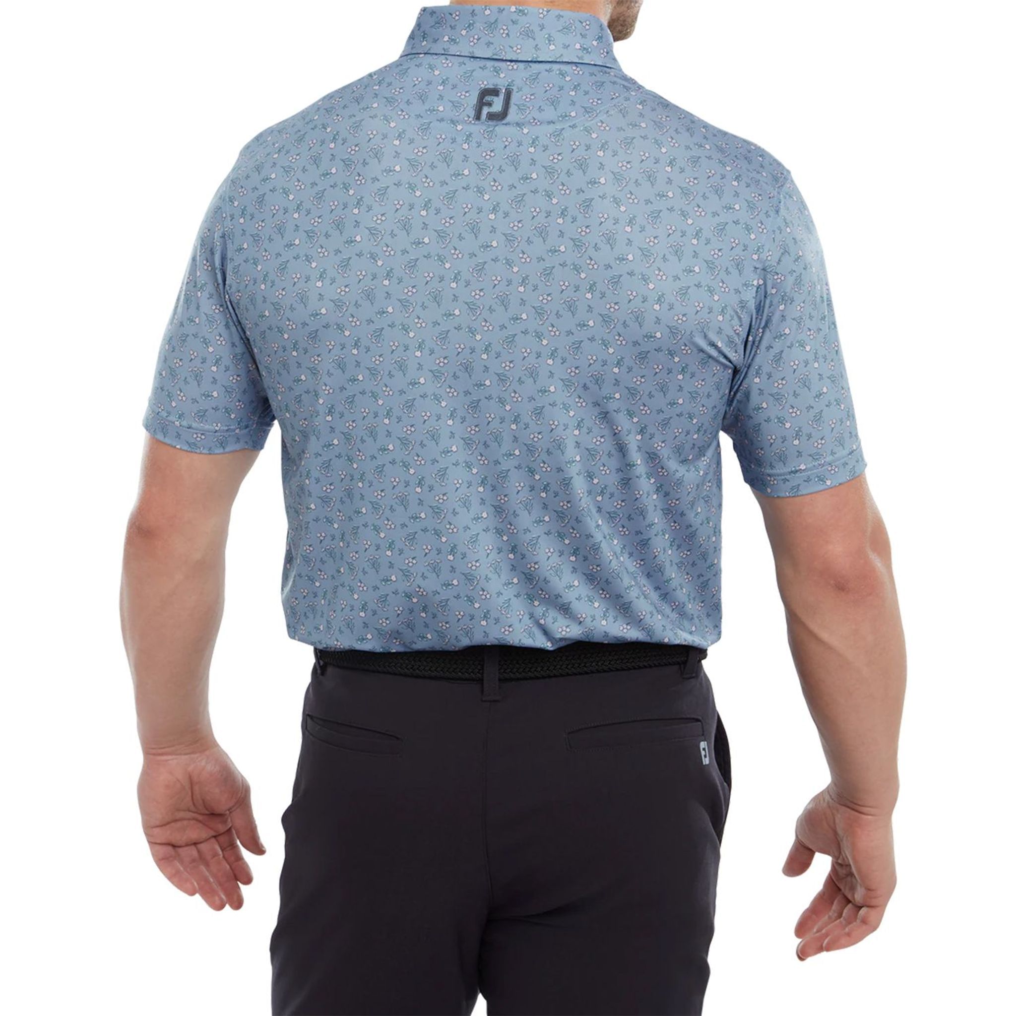 Footjoy Mini Floral Lisle Golf Polo Herren