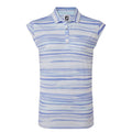 Footjoy Cap Sleeve Watercolour Print Lisle Polo Damen