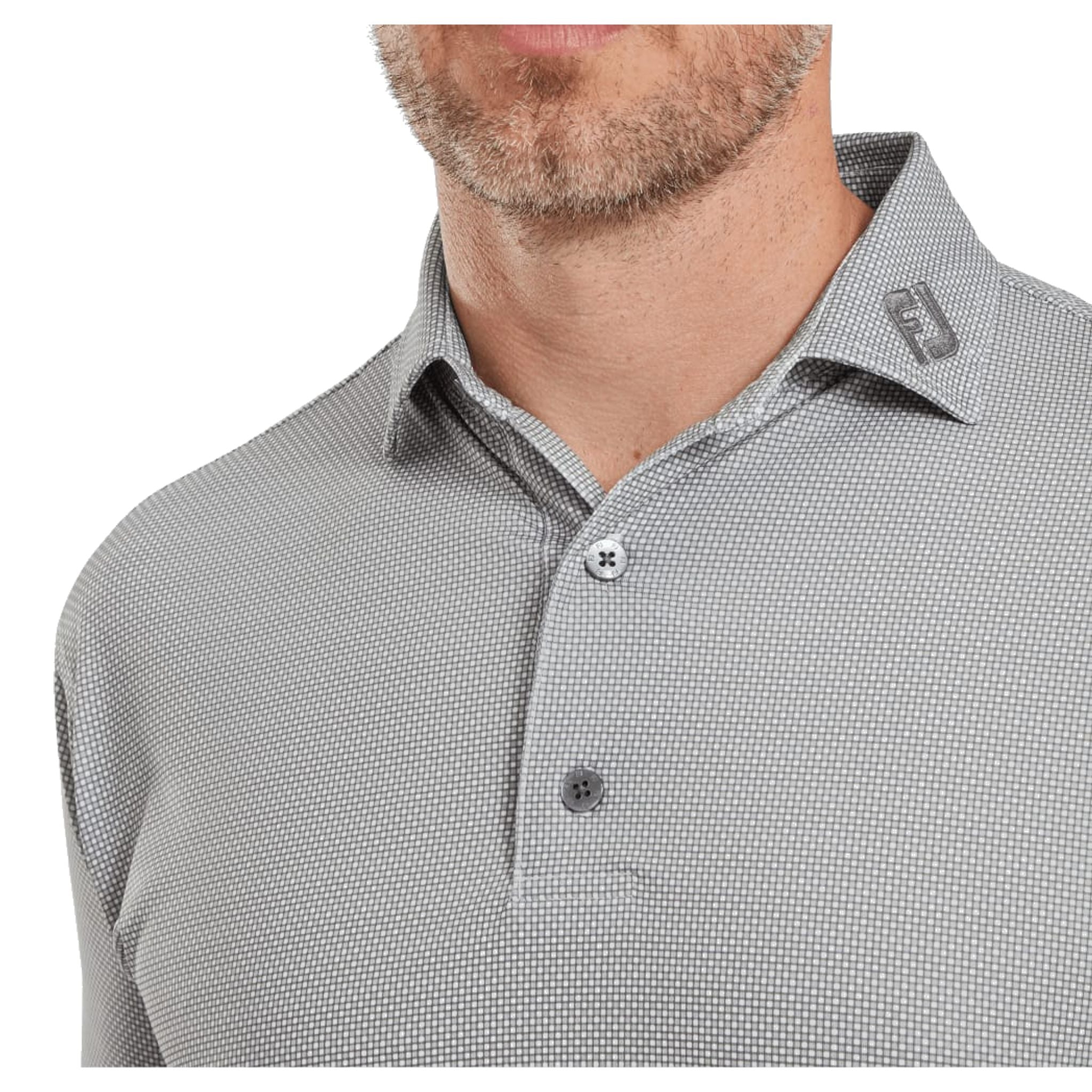 Footjoy Octagon Print Lisle Poloshirt Herren