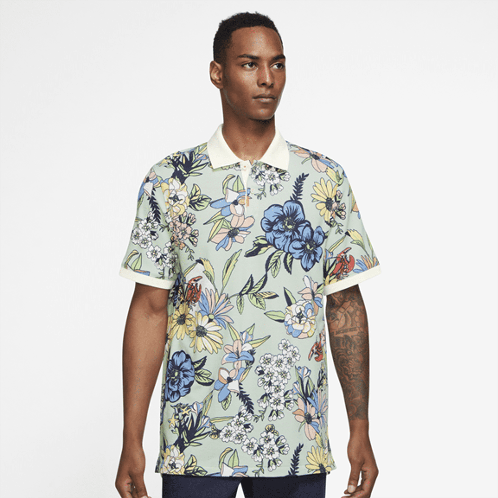 Nike Floral Printed Shirt Golfpolo Herren