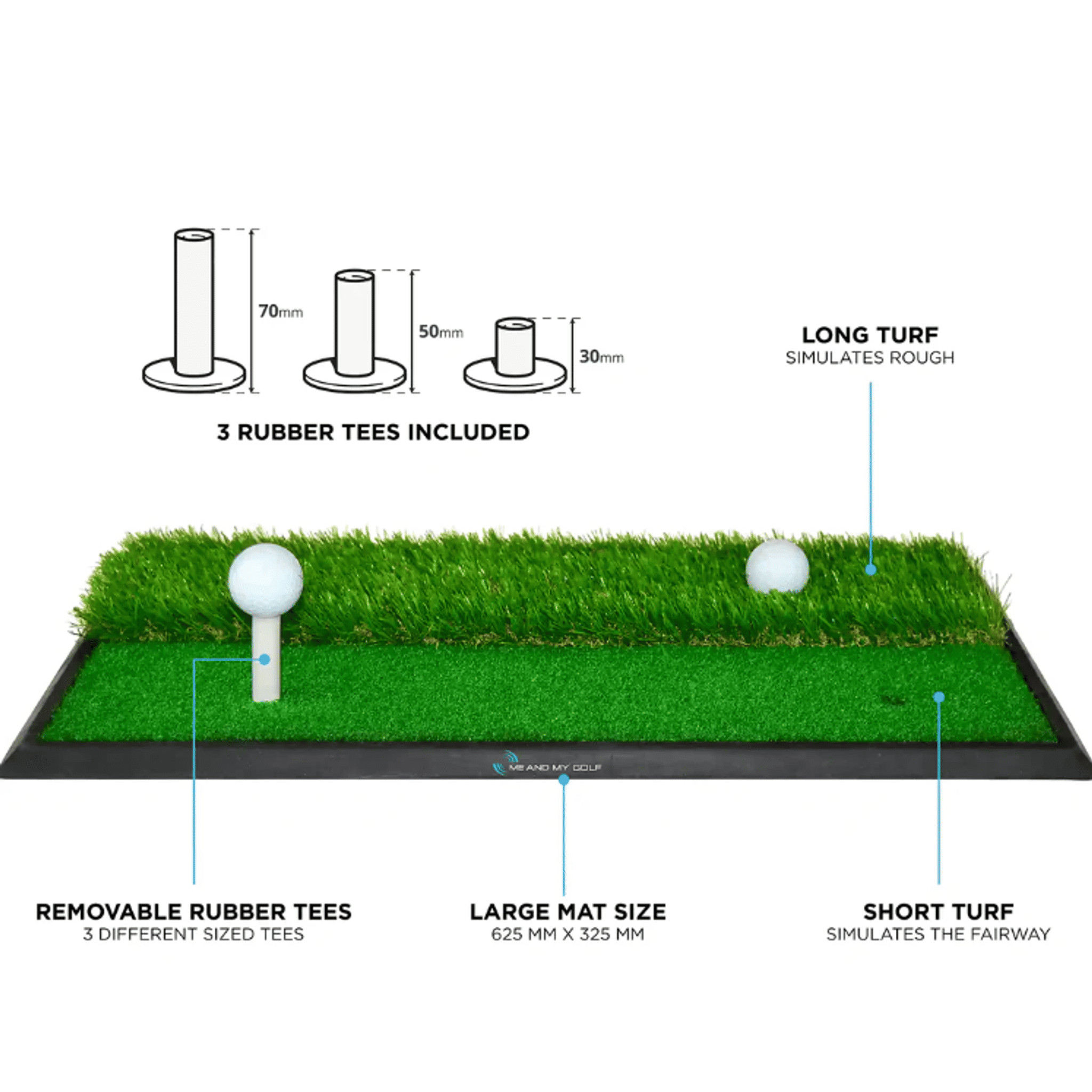 Me and My Golf Dual Turf 2 in 1 Hitting-Mat