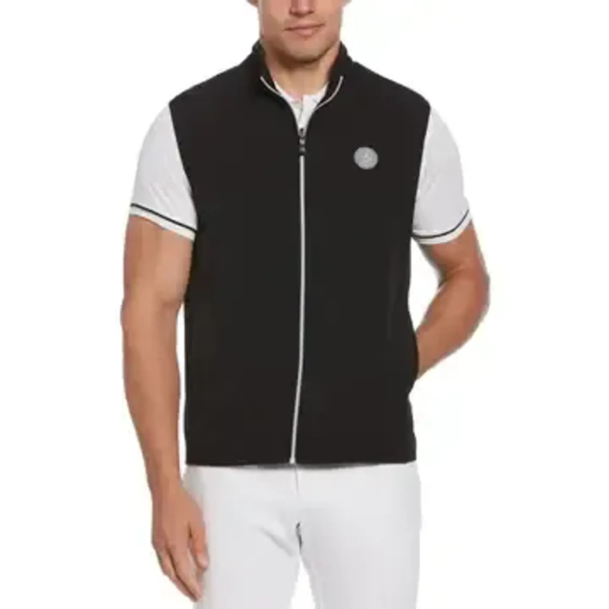 Original Penguin Full Zip Vest Mixed Media Herren Caviar XL Herren
