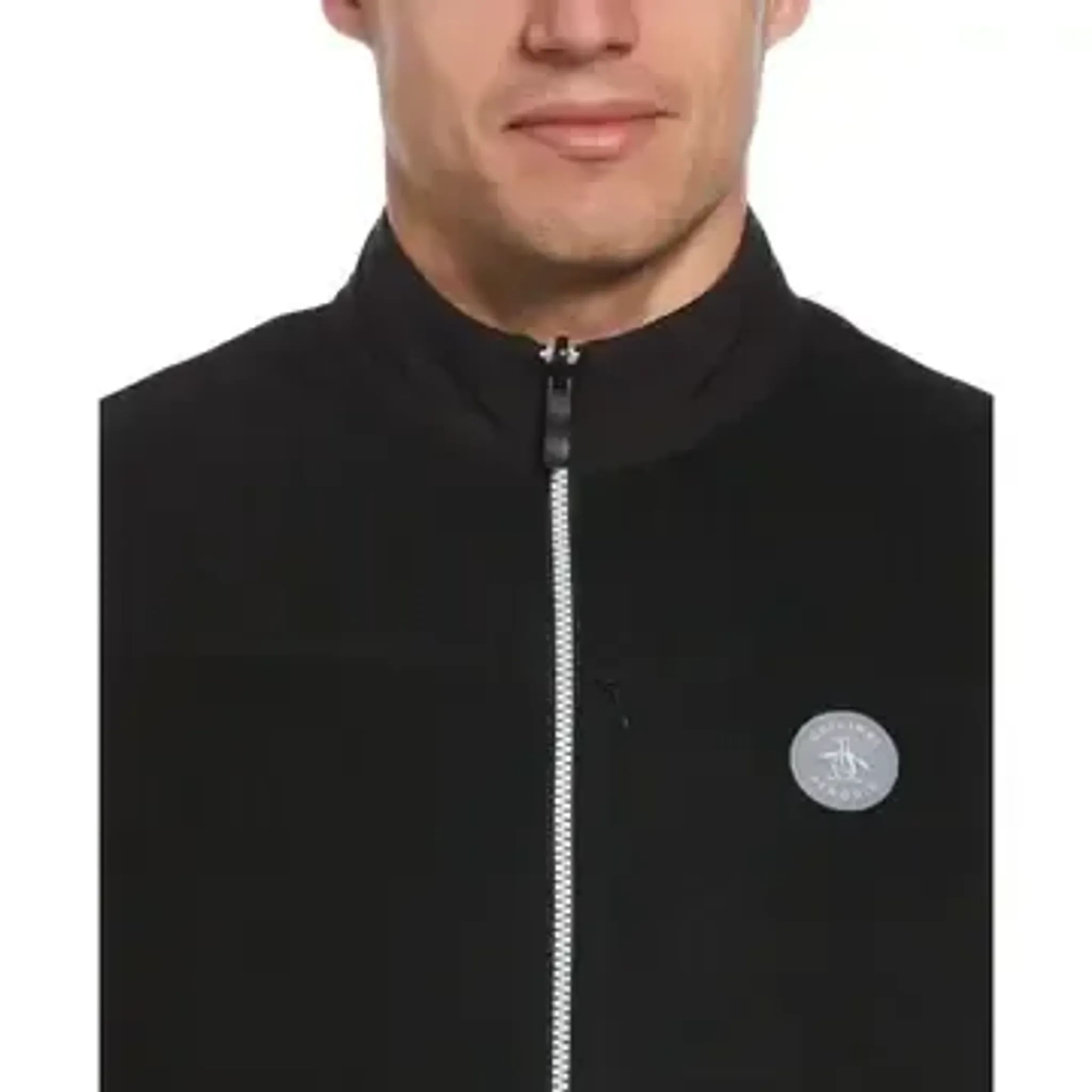 Original Penguin Full Zip Vest Mixed Media Herren Caviar XL Herren