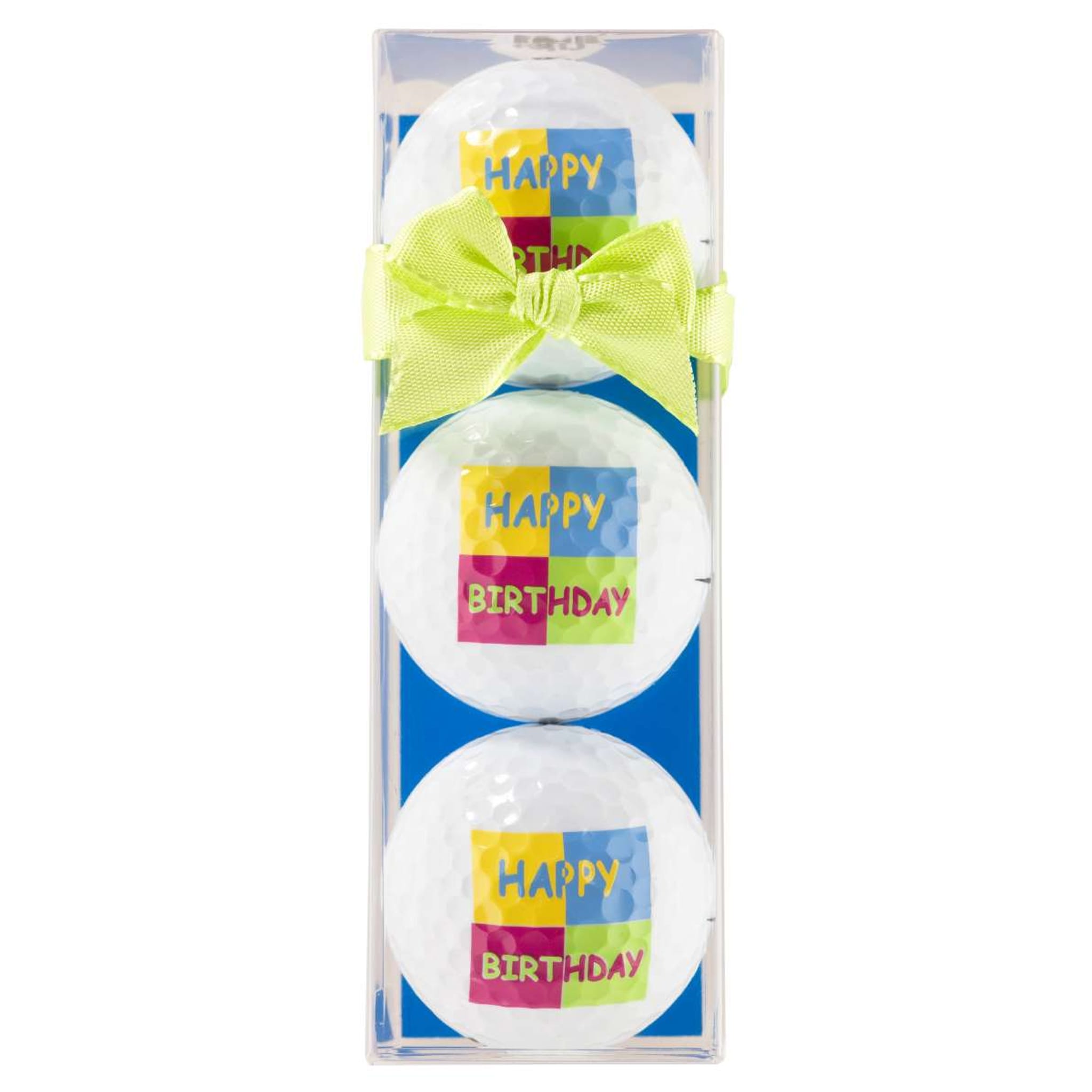 Sportiques Golfgeschenke Happy Birthday Quadrat (3 Bälle)
