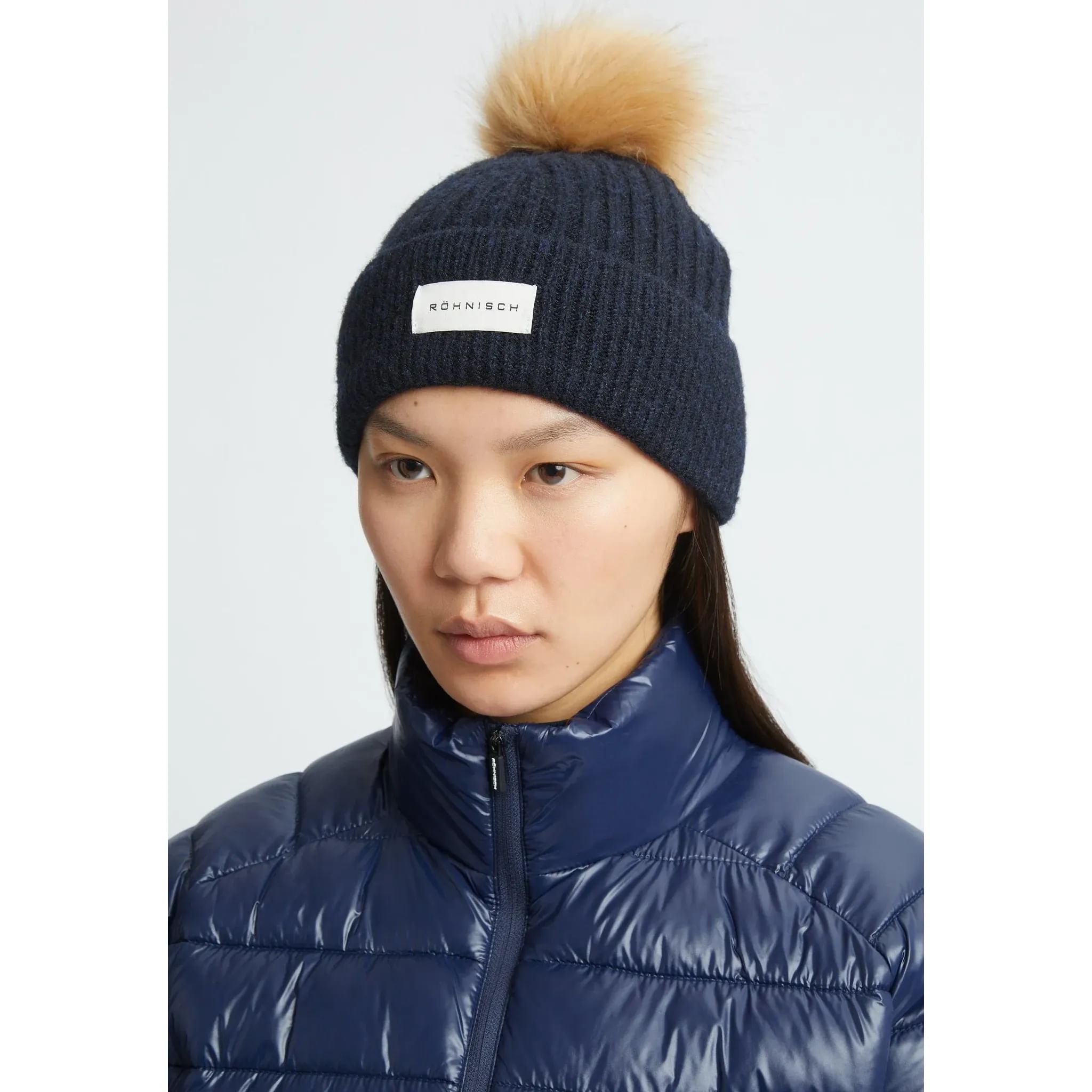 Röhnisch Pom Rib Beanie Damen