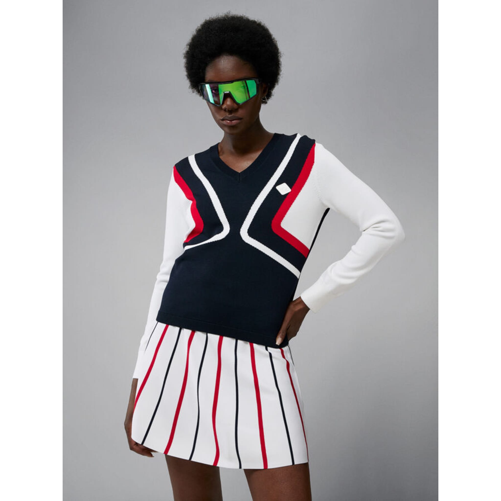 J. Lindeberg Celine Knitted Golf Sweater JL Navy Damen Damen