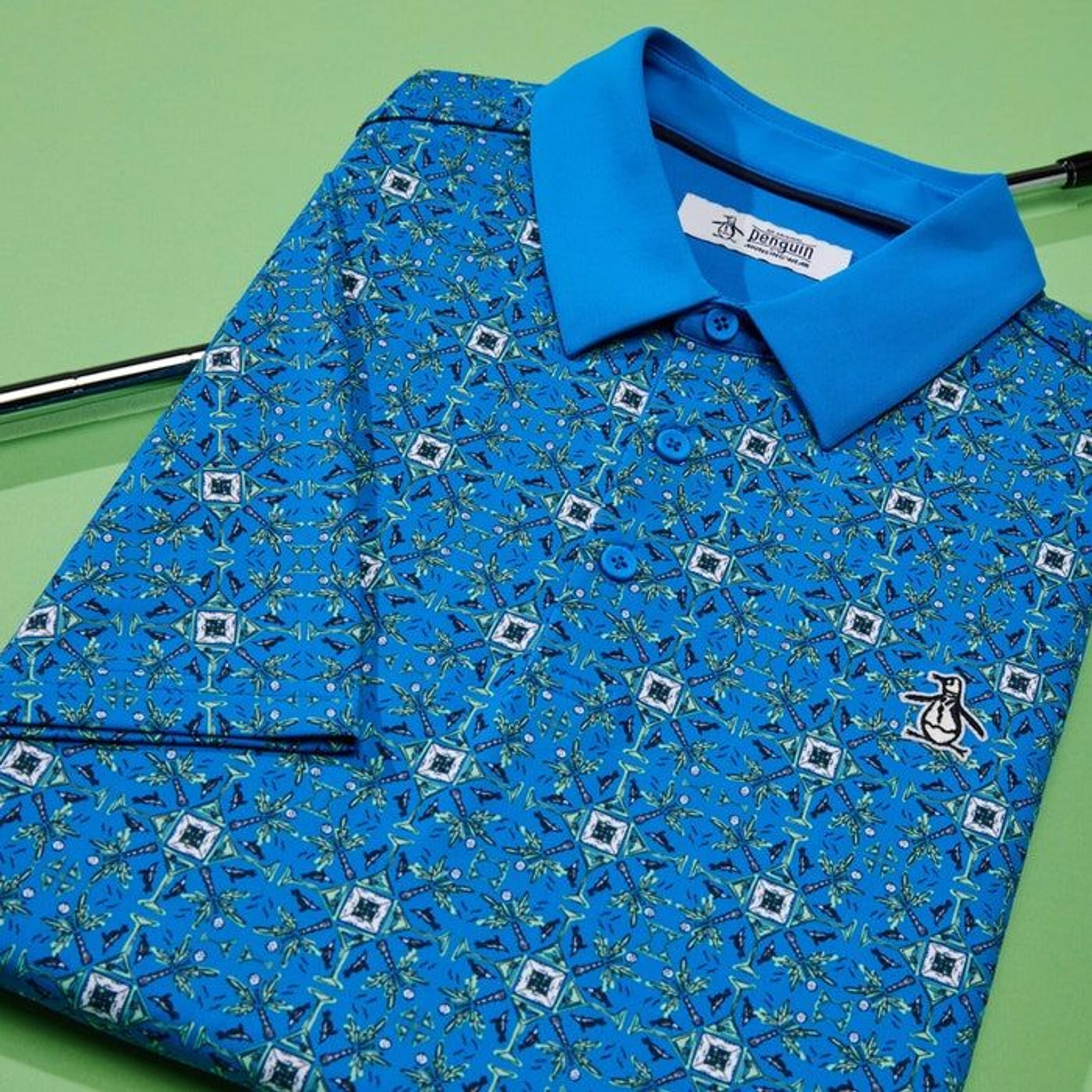 Original Penguin Pete's Cocktail Windowpane Polo Herren