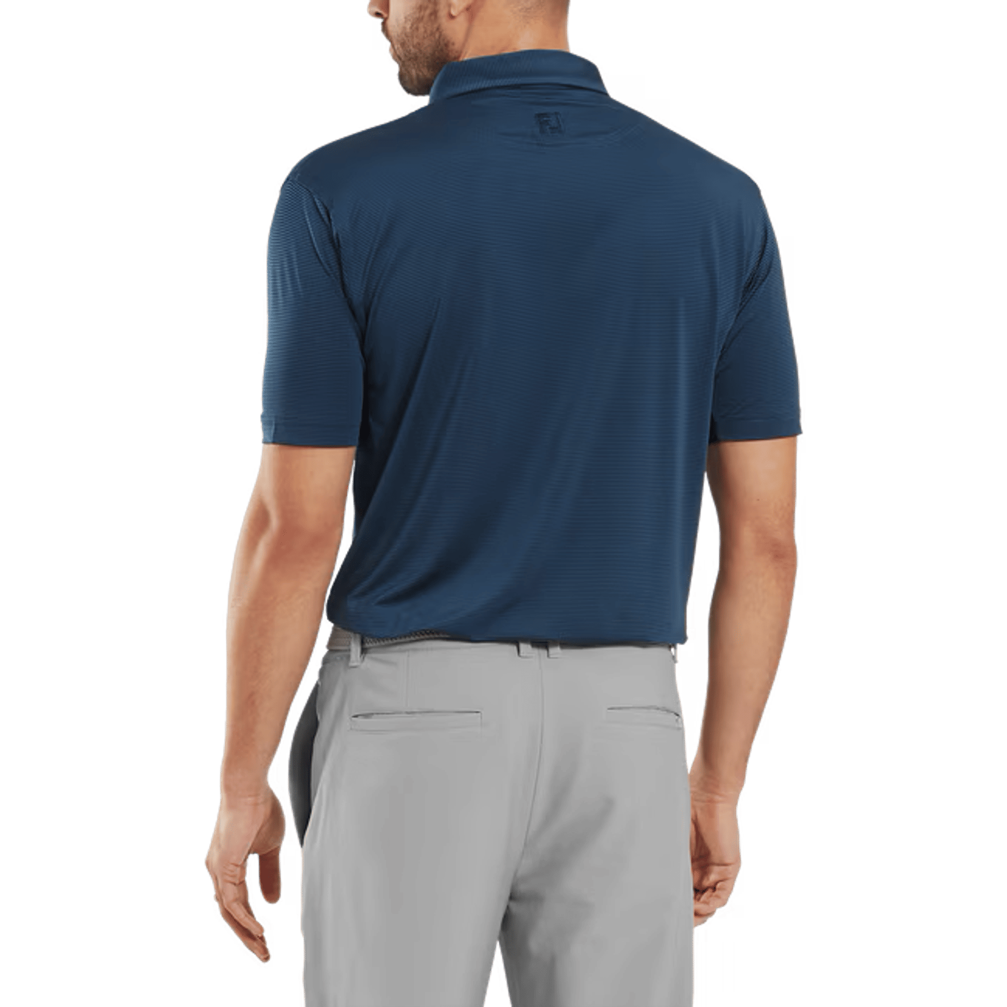Footjoy Micro Feeder Stripe Lisle Polo Herren