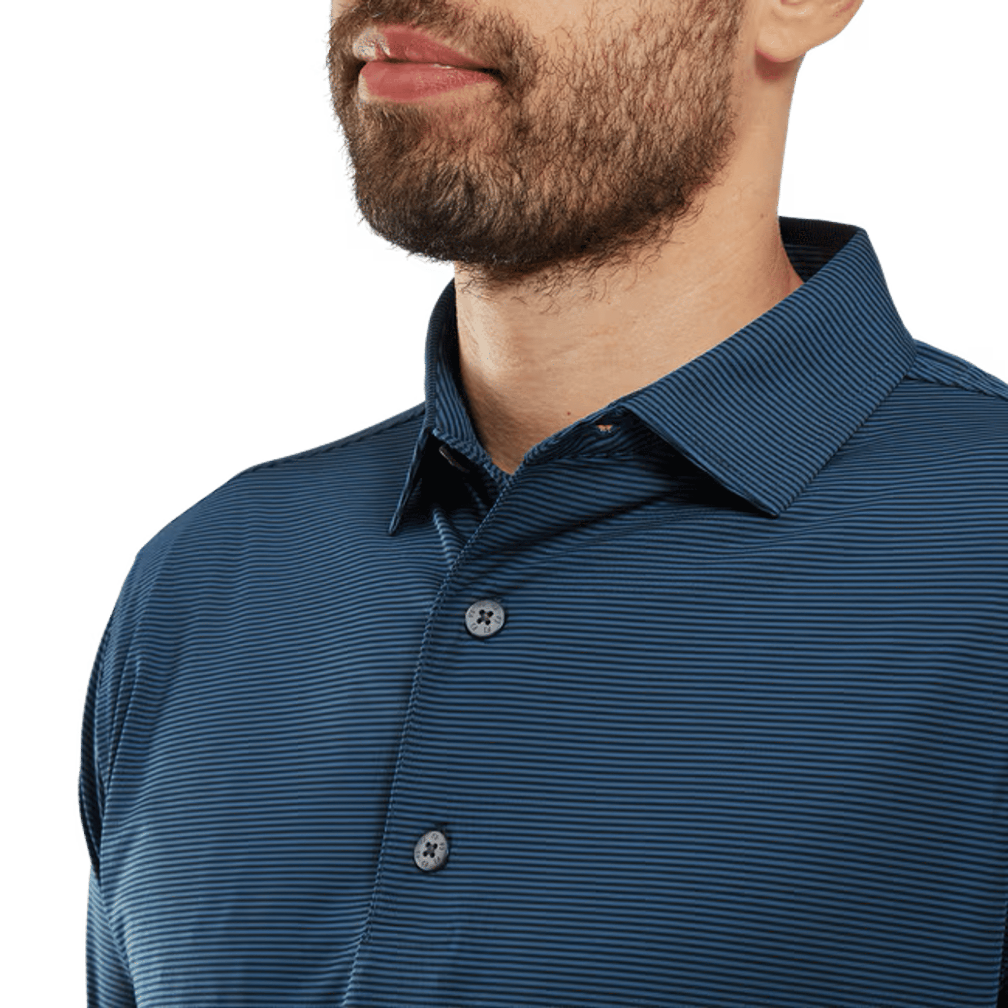 Footjoy Micro Feeder Stripe Lisle Polo Herren