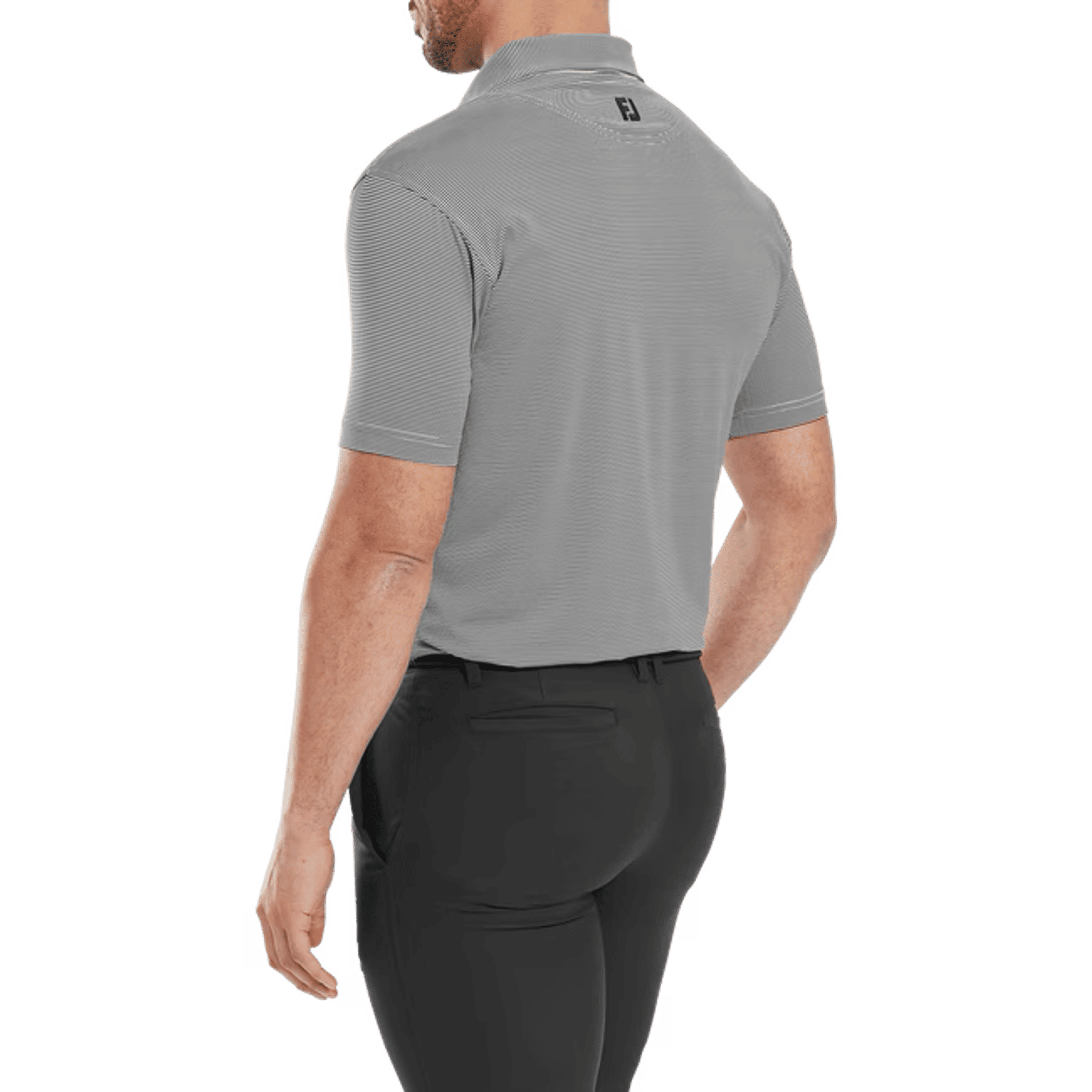 Footjoy Micro Feeder Stripe Lisle Polo Herren