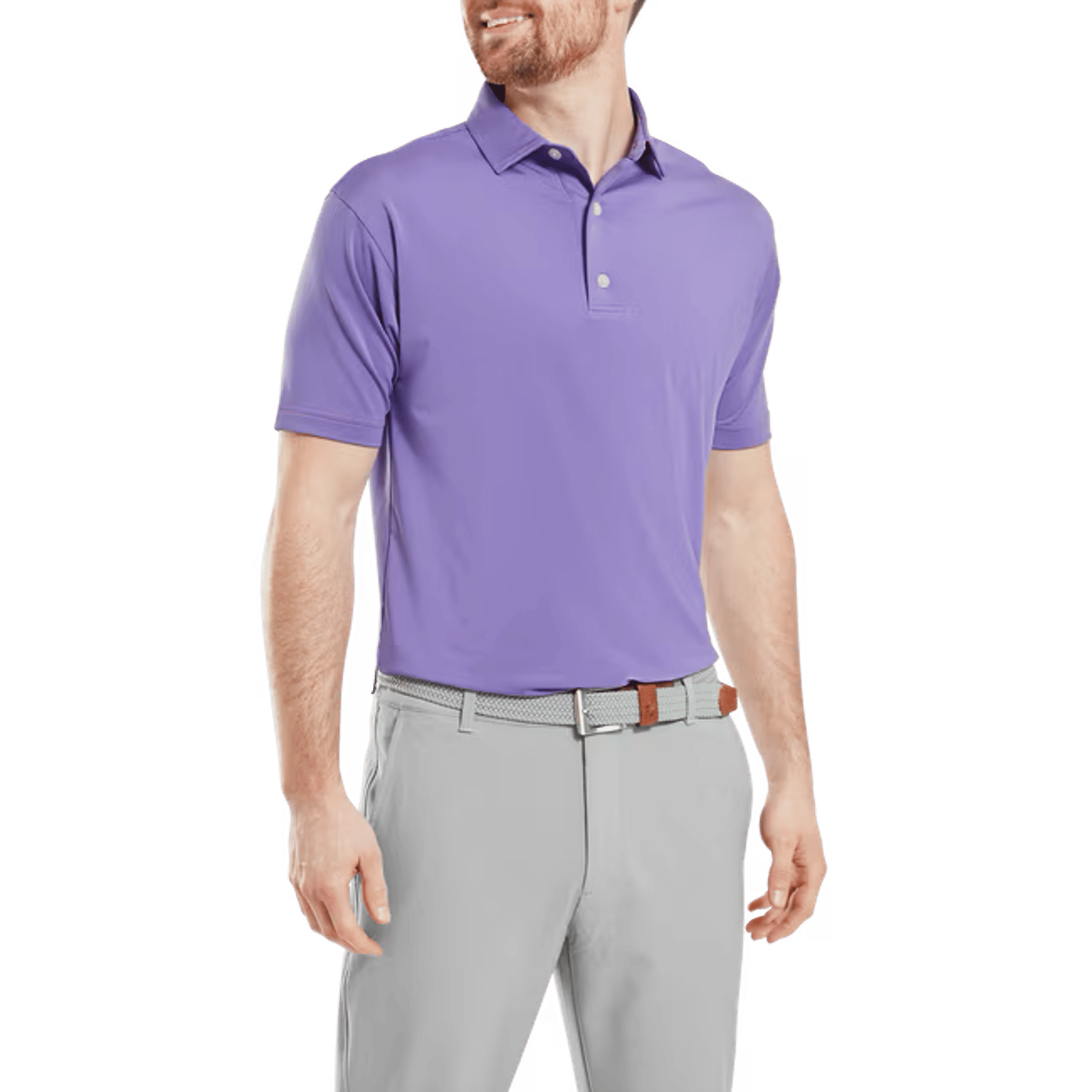 Footjoy Micro Feeder Stripe Lisle Polo Herren