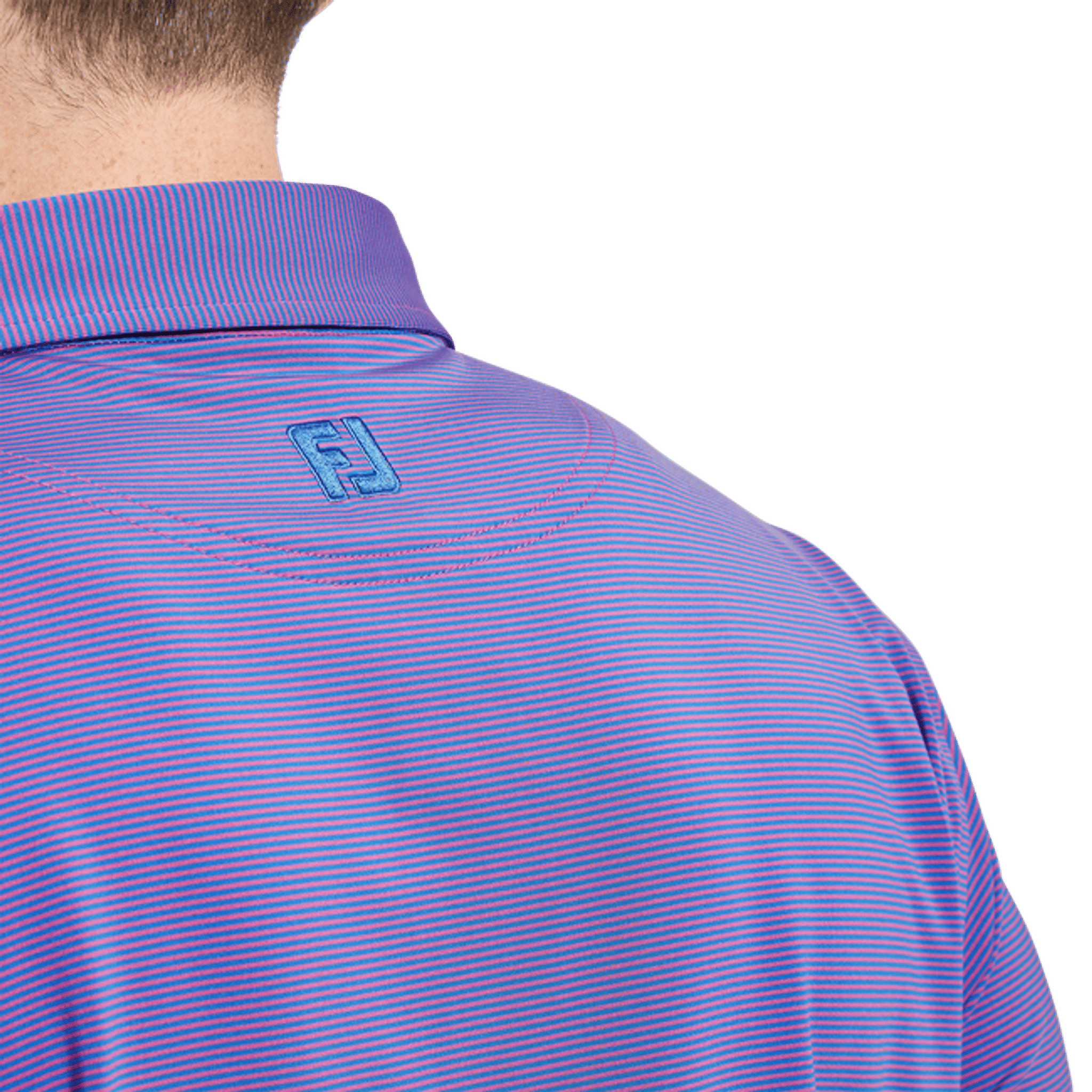 Footjoy Micro Feeder Stripe Lisle Polo Herren