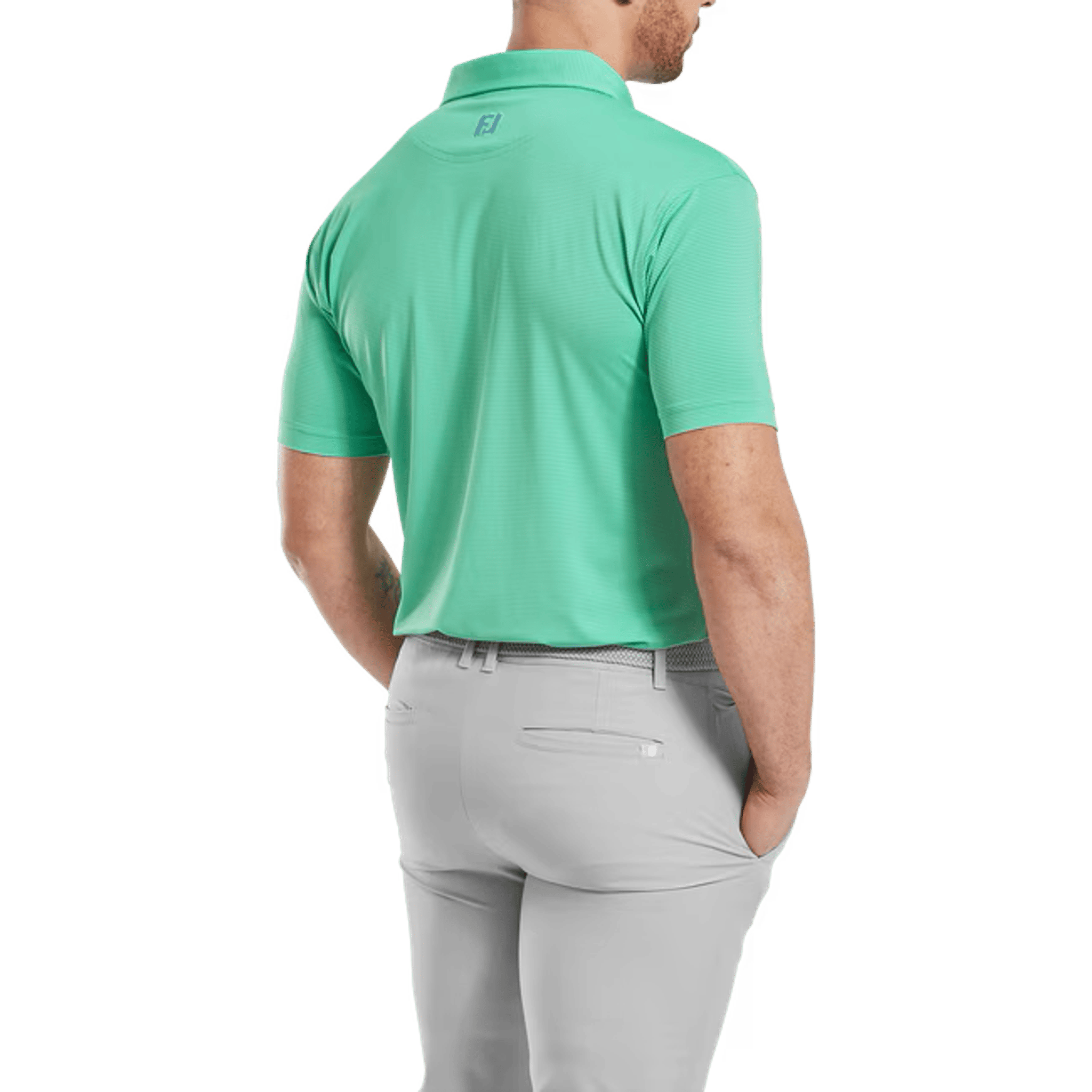 Footjoy Micro Feeder Stripe Lisle Polo Herren