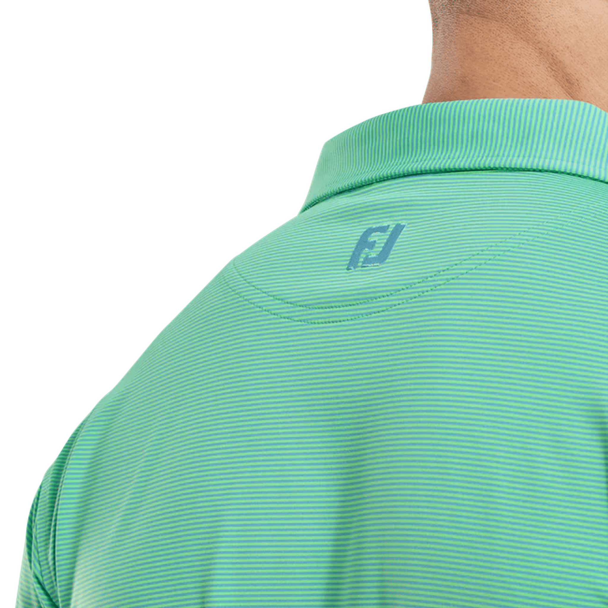 Footjoy Micro Feeder Stripe Lisle Polo Herren