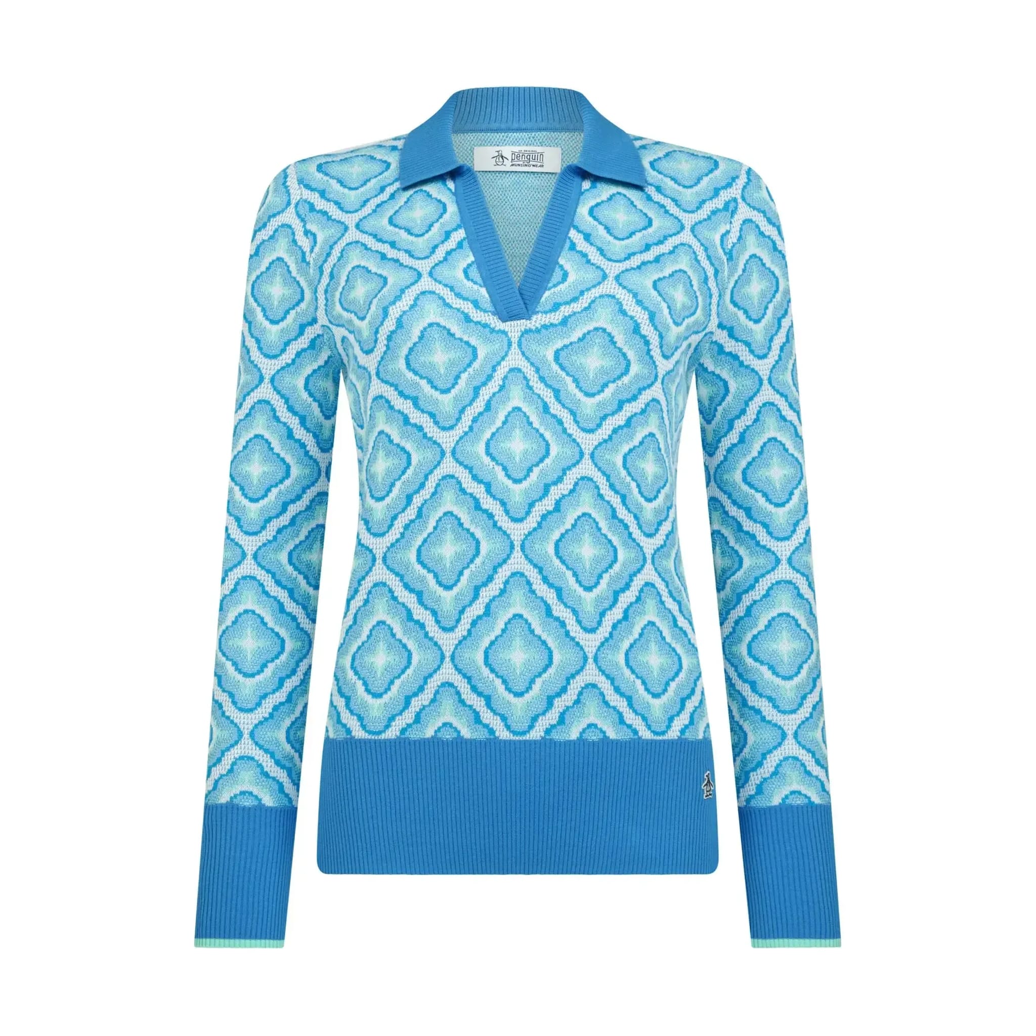Original Penguin Lattice Jacquard Pullover Damen