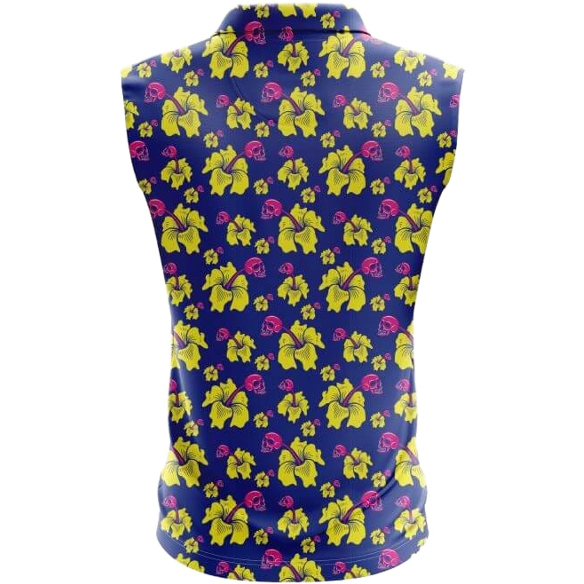 Golf Rowdies Skull Flower Polo Damen
