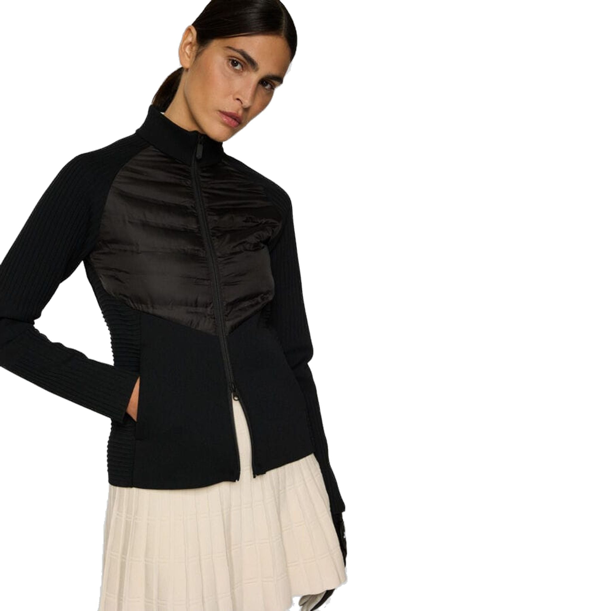 J. Lindeberg Wendy Tech Knit Zip Sweater Damen