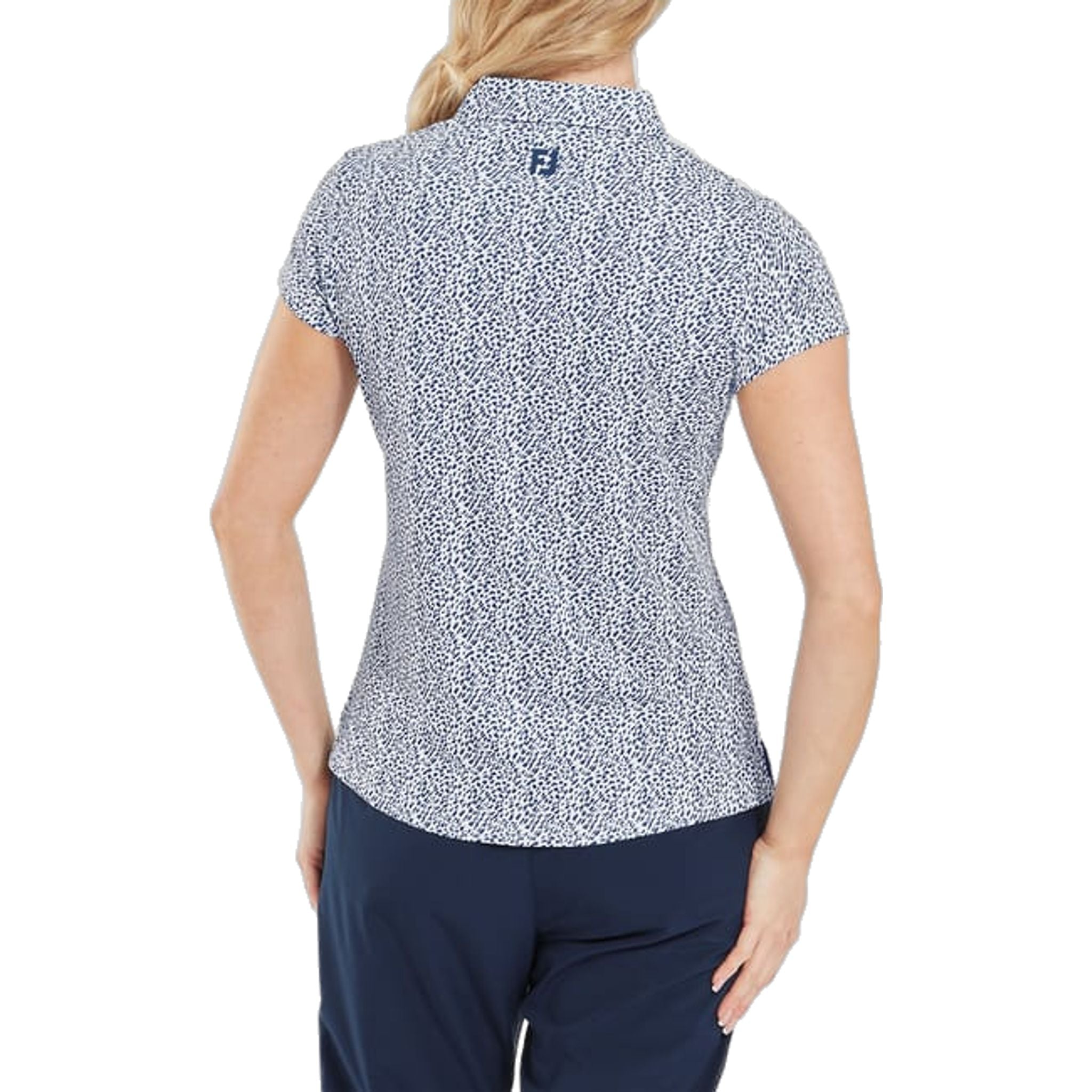Footjoy Animal Print Cap Sleeve Lisle Polo
