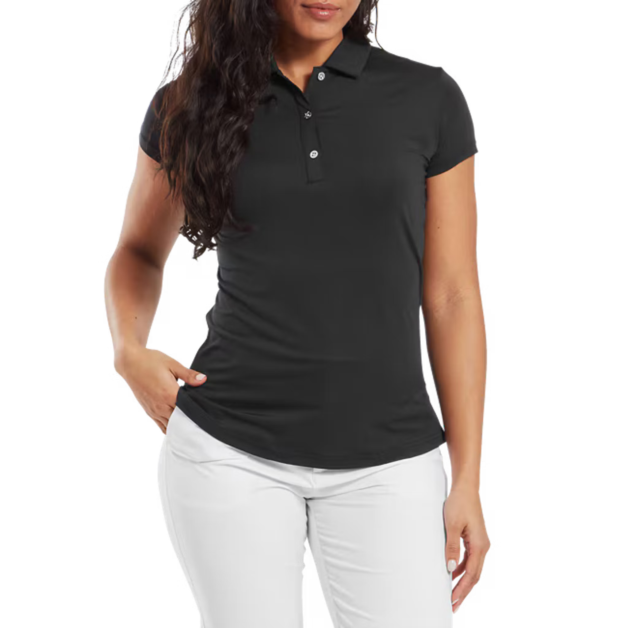 Footjoy Cap Sleeve Lisle Polo Damen