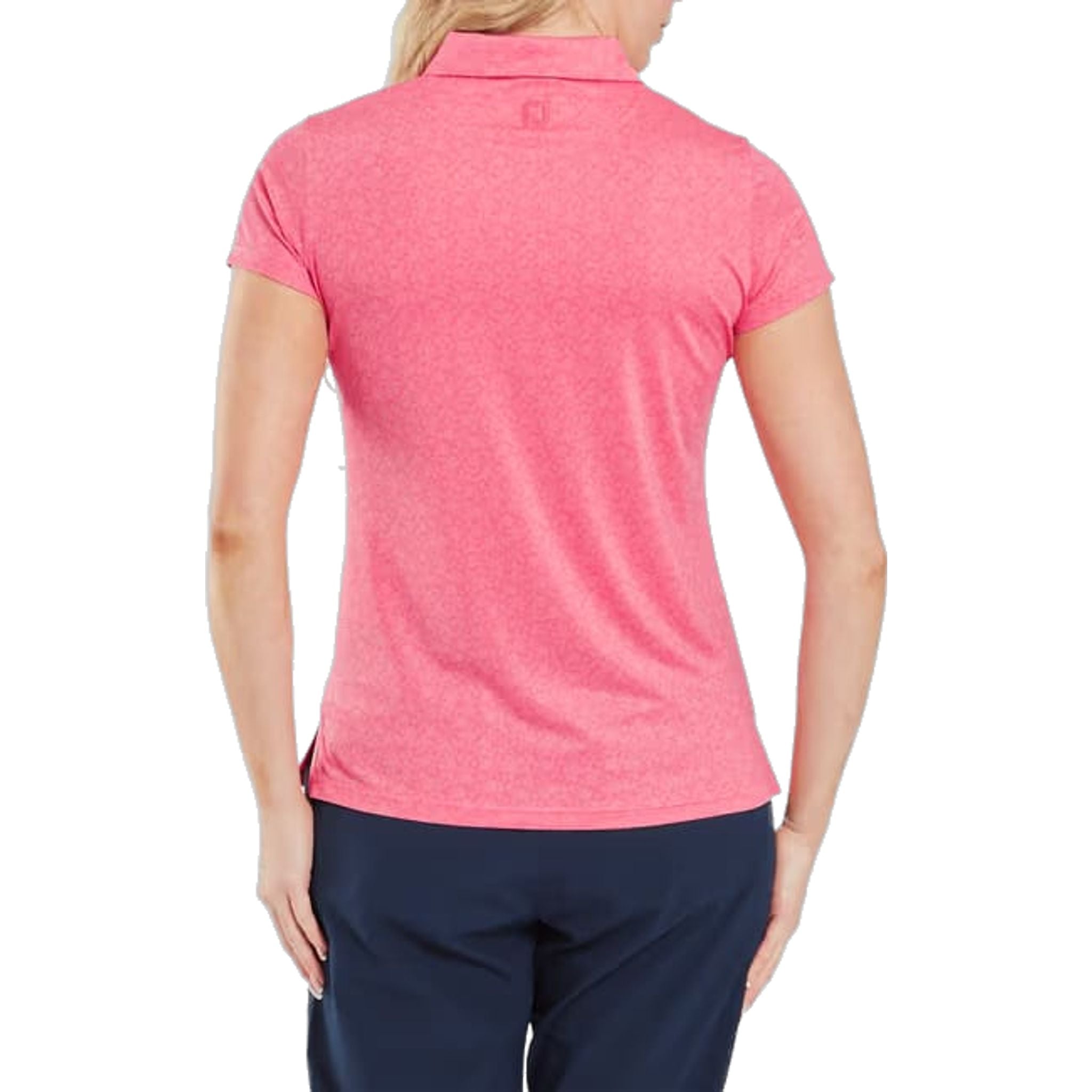 Footjoy Painted Floral Cap Sleeve Lisle Polo Damen