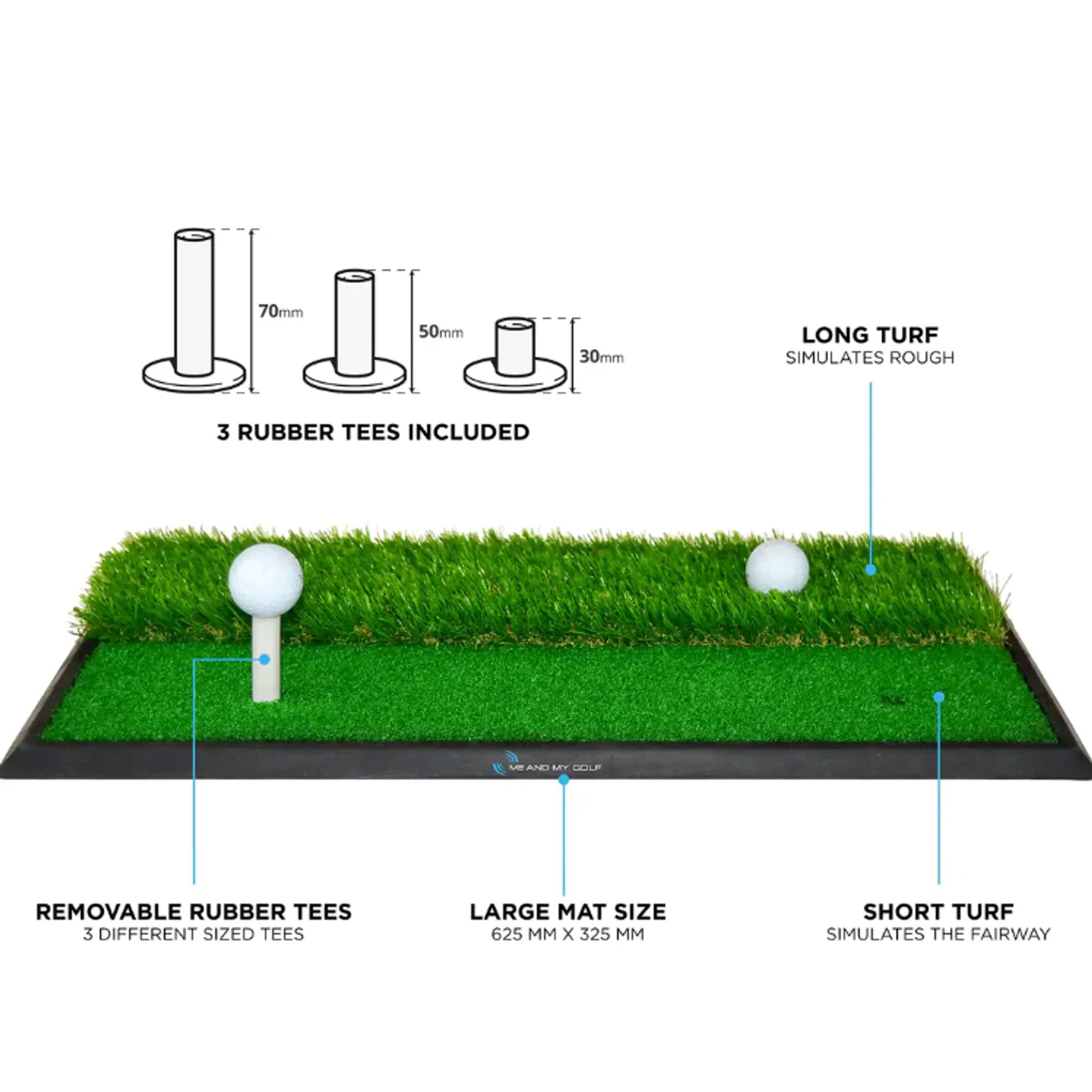 Jaz in moj golf Dual Turf 2 v 1 udarna podloga