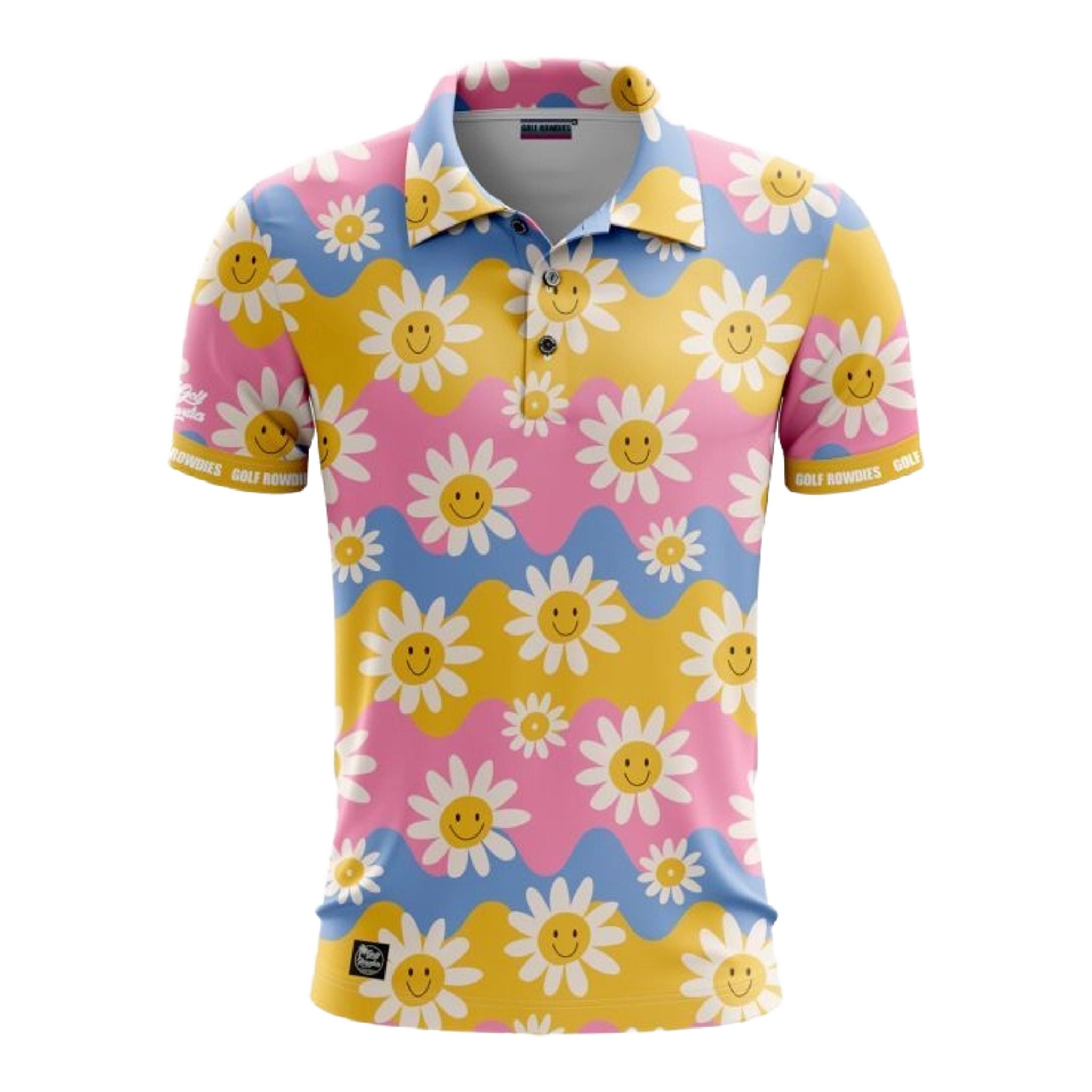 Golf Rowdies Retro Flower Polo Herren