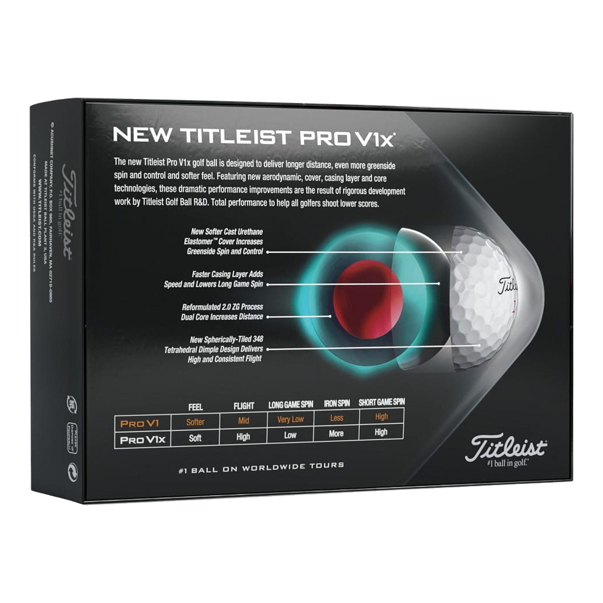 Titleist Pro V1x High Numbers (2022) Golfbälle