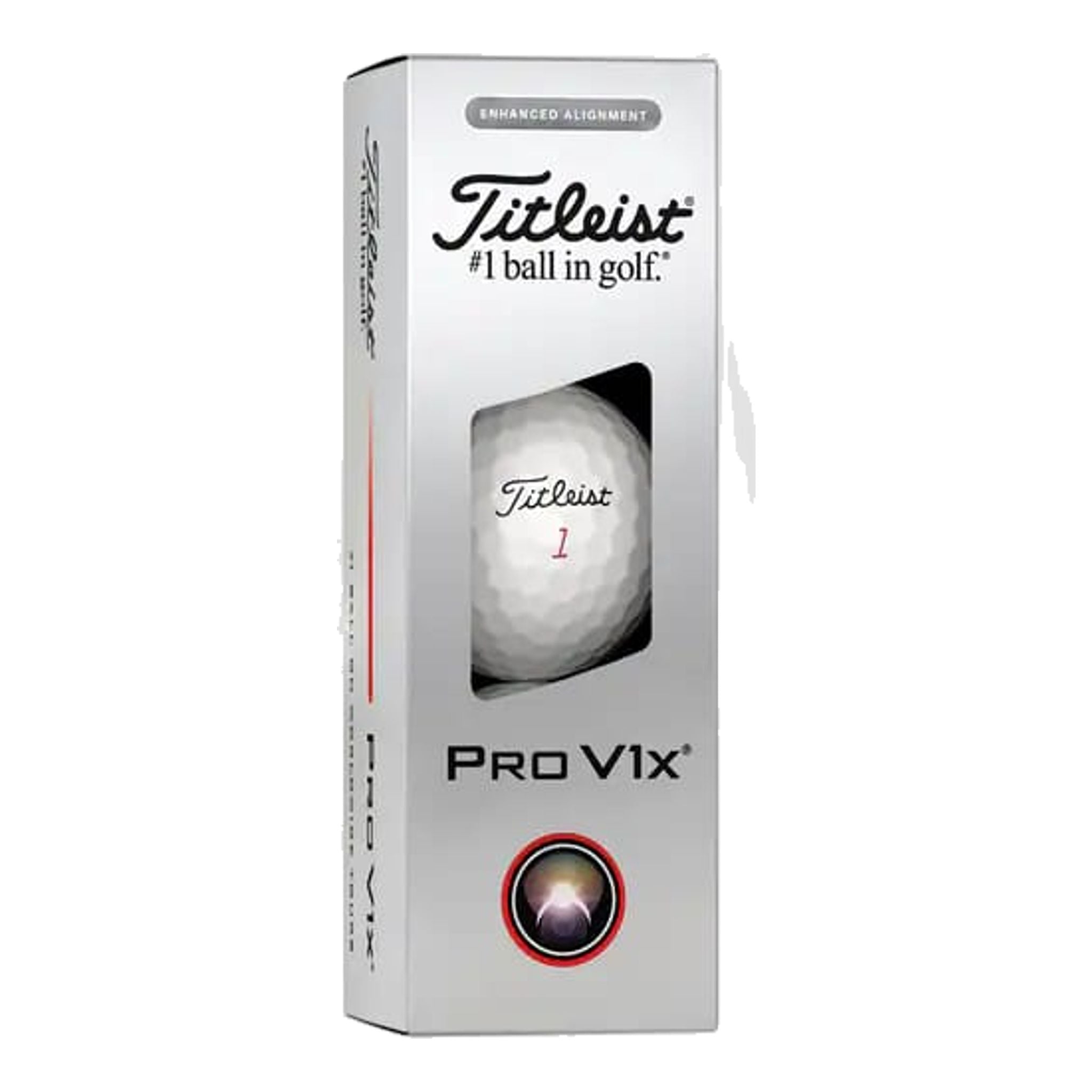 Žogice za golf Titleist Pro V1x Elongated Alignment (2025)