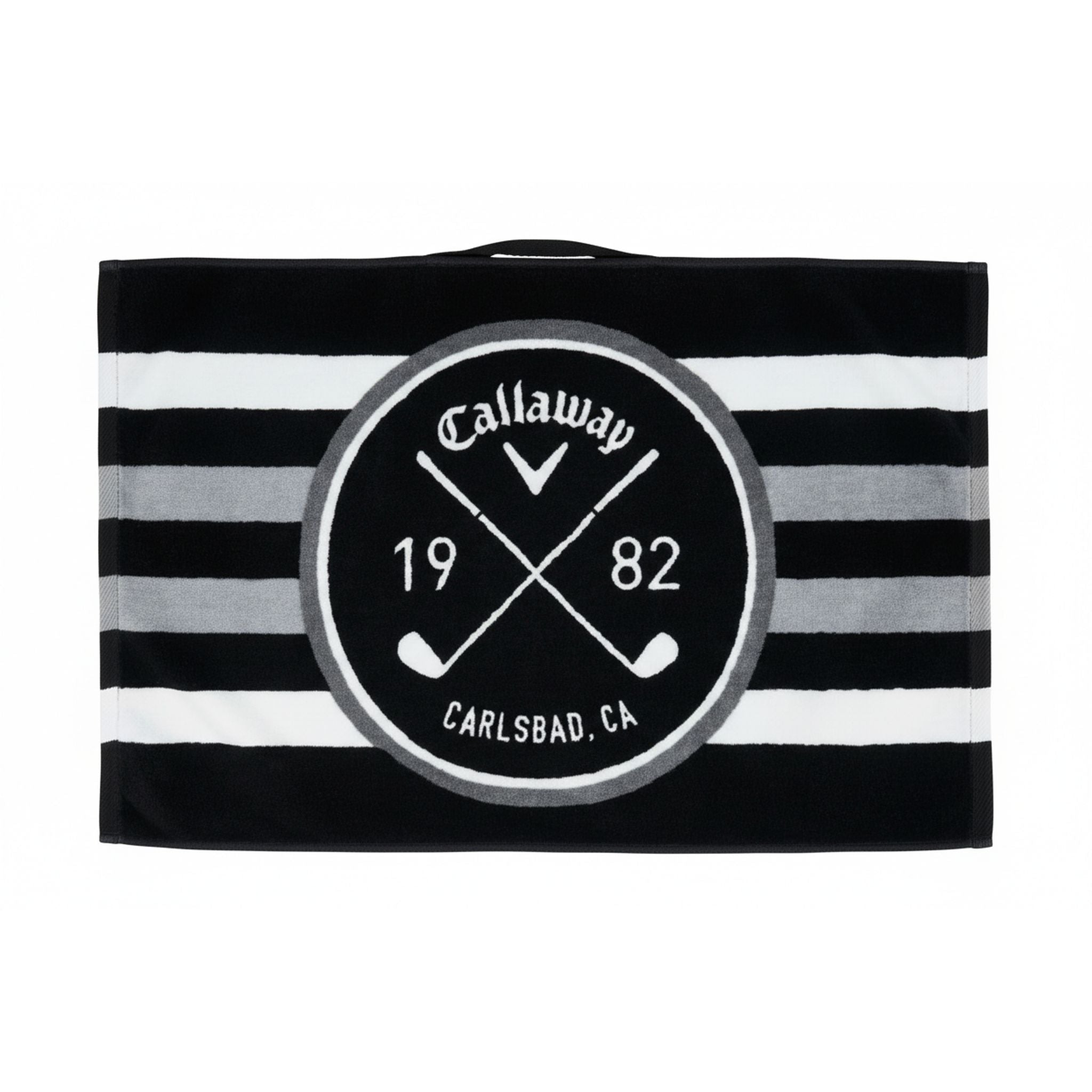 Callaway TW CART TOWEL 16X24 BLK/WHT/CHRCL 20